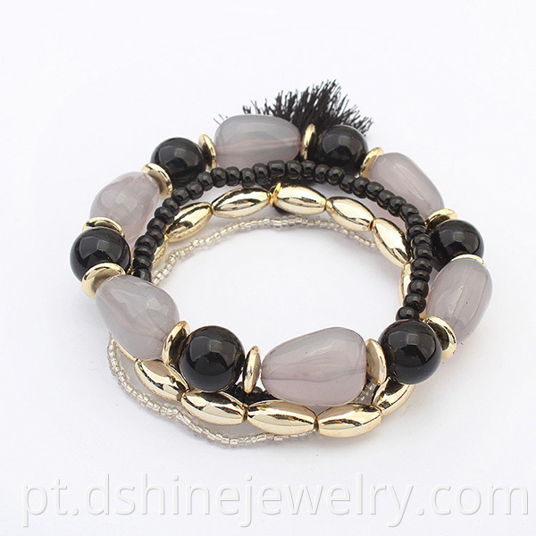 Multi Layer Stretch Beaded Bracelet